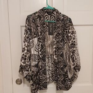 Elegant Black and White Blouse Young Threads